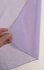 1950  s Women  s Sheer Lilac White Polka Dots Chiffon Scarf 21.5  x 21.75  Vintage