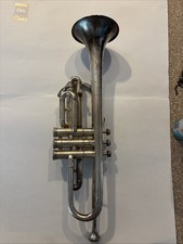 antique trumpet collgiate made by frank holton and co. elkhorn wi