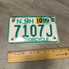 1999 New Hampshire Motorcycle License Plate #7107J
