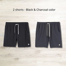 NWT - Vuori Men's Vuori Kore Short Unlined 7" - Black  Charcoal color - New