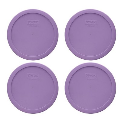 Pyrex 7402-PC Lavender Purple 6/7-Cup Food Storage Replacement Lid (4-Pack)