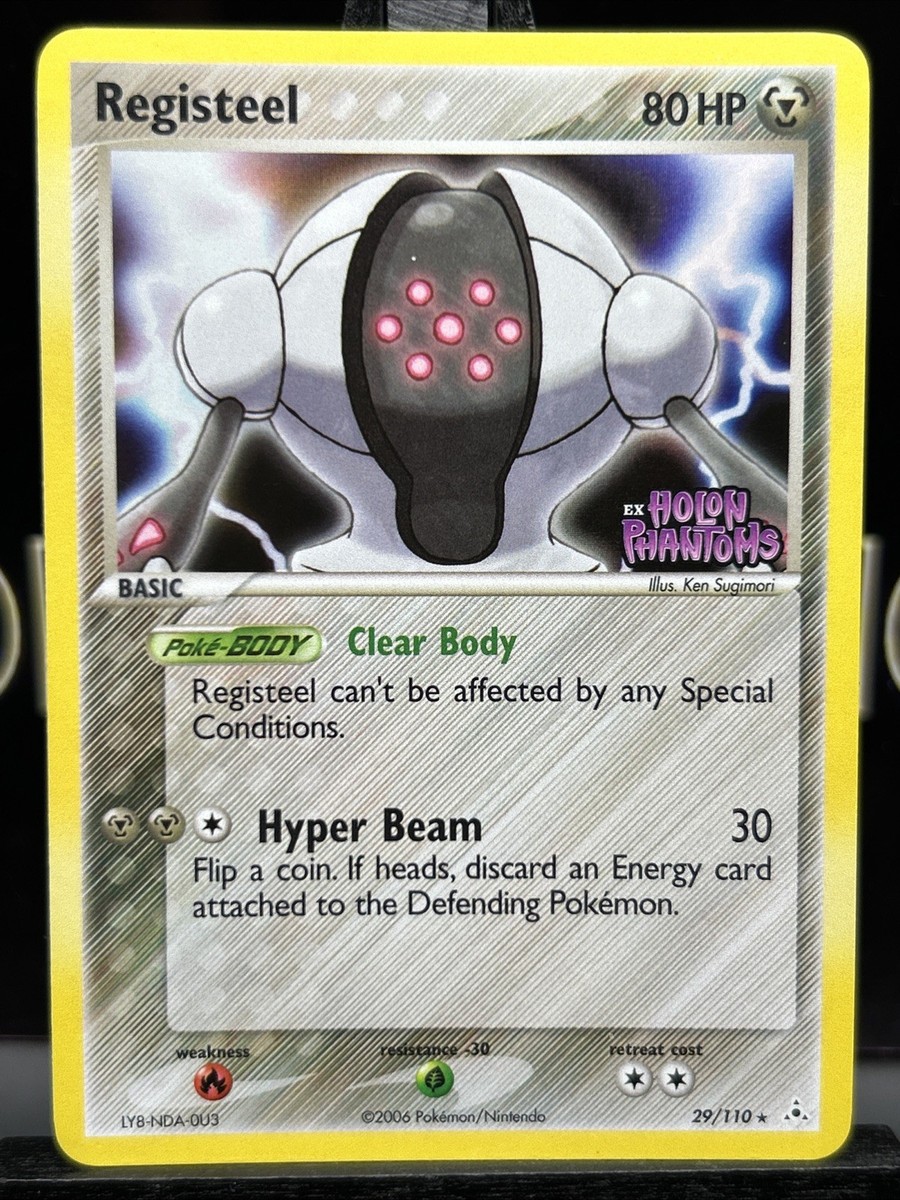 2006 Pokemon Card Registeel 29/110 EX Holon Phantoms Stamped