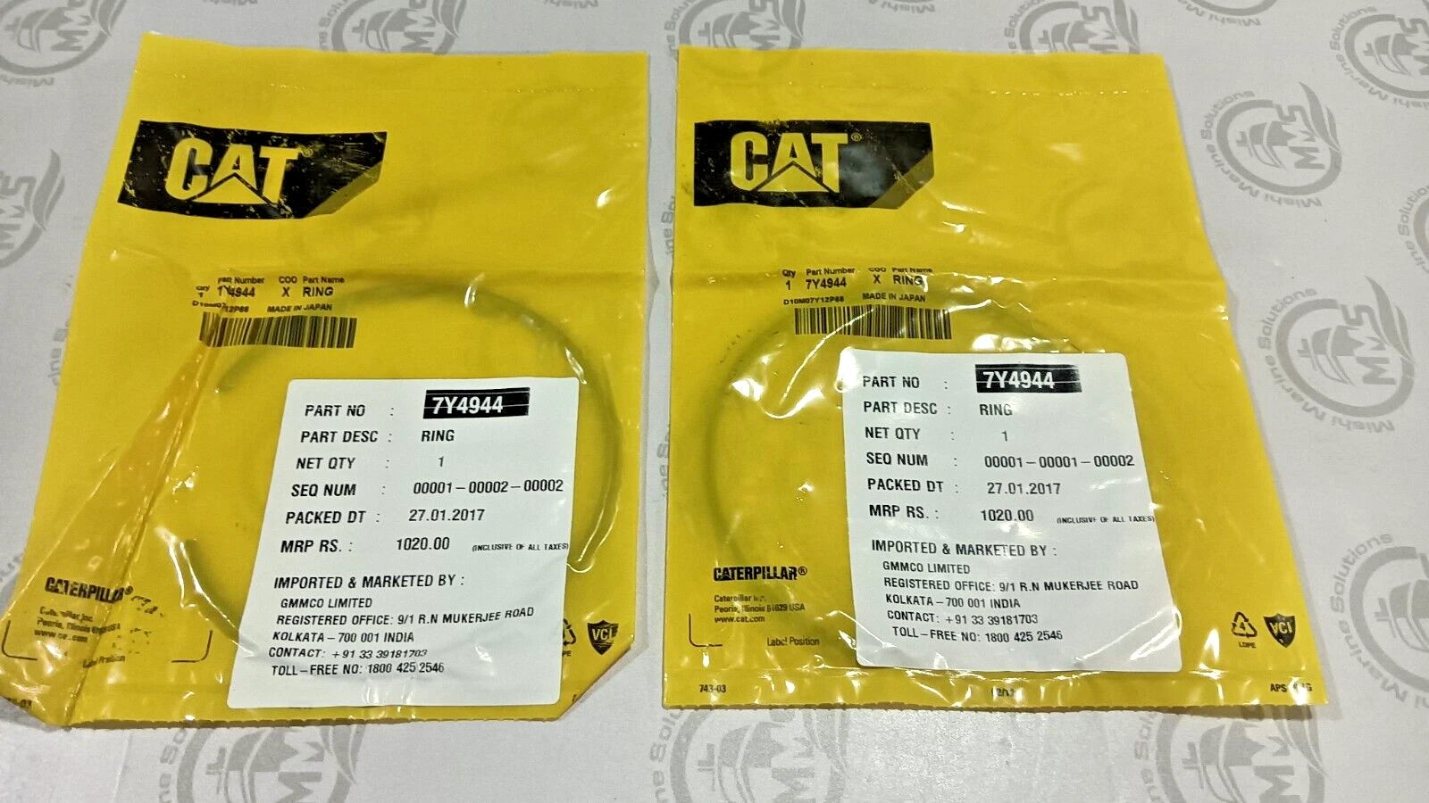 CATERPILLAR 7Y4944 Ring - New Original OEM CAT 345C (2 Pack)