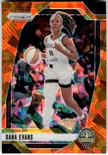 2024 Panini Prizm WNBA #72 Dana Evans Ice Orange Prizms