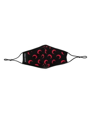 Marine Serre Maske mit Allover-Motiv MOON DAILY Red A131ICONXFW21 02 29963496
