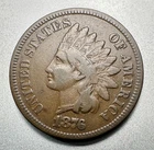 1876 INDIAN CENT  NICE DETAIL    KEY DATE   #1592