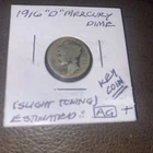1916 D Mercury Dime AG