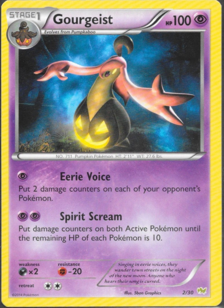 Gourgeist Common XY Trainer Kit: Sylveon & Noivern 2/30 LP