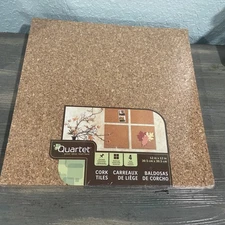 Quartet Cork Tiles 12 Inches x 12 Inches, Wall Bulletin 4 - Pack A0