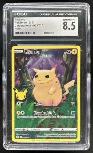 2021 Pokemon SWSH Celebrations Pikachu Holo #005/025 CGC 8.5