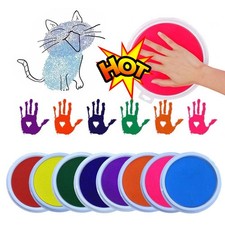 Hand Ink Pad Stamp Pad Washable Finger Palm Ink Colorful Pad Ink Graffiti HO T