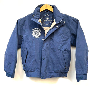 Equi-Theme blaue Kinder Reitsport Reiten Bomberjacke Portman Jagd Pony Club 12Y