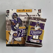 2024 Panini Prestige Football Single Pack of 7 Cards from Mega Box Inserts!!! 