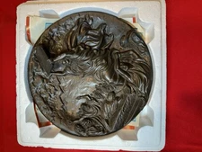 1987 The Bradford Exchange Moses & the Ten Commandments 8" Bronze Plate NIB COA