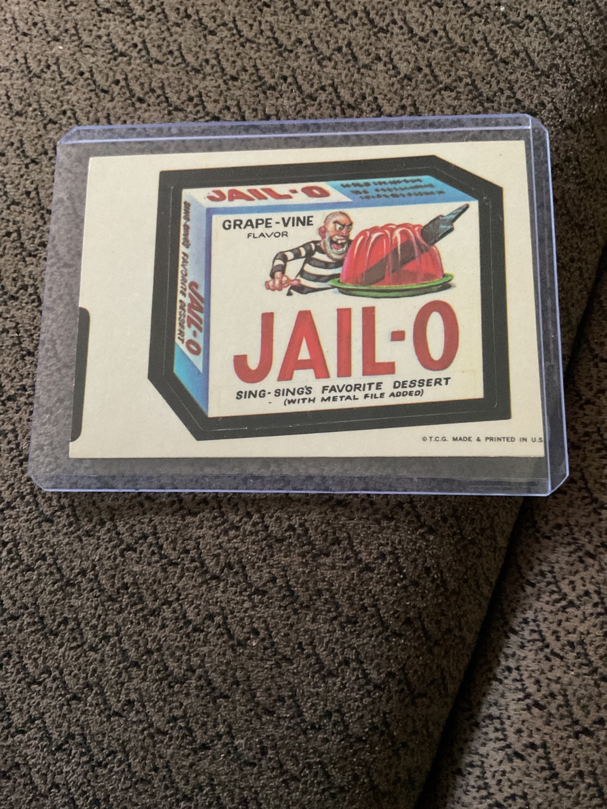 WACKY PACKAGES 1973 SERIES 1 ERROR CARD JAIL - O DESSERT  WH.  BACK  1 CHECKLIST