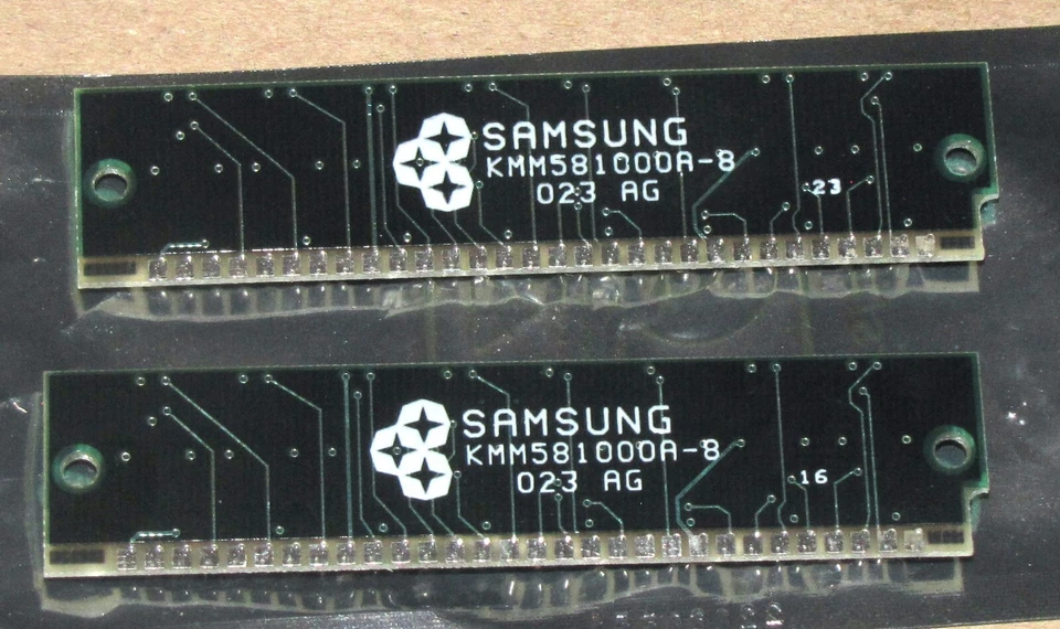 SAMSUNG KMM581000A-8 1MX8, 80ns Apple Mac IIci cx Quadra 700 (2)Memory Modules - Image 2 of 2