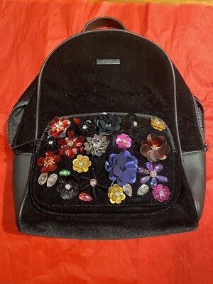 Aldo Pobbio Mini Velvet Black Backpack | eBay