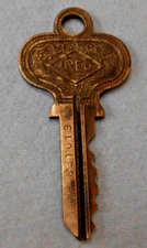 Vintage Old Very Ornate Russell & Erwin Mfg Co RECO REO Russwin Key # 831013