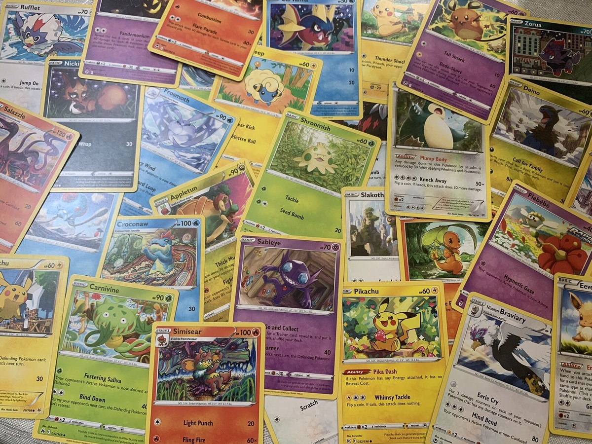 Pokemon Card Lot - 50 Cards - Common, Uncommon, Rare, Nonholo | eBay