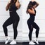 thumbnail 34 - Womens Seamless 2pcs Yoga Suit Crop Top+Leggings Bra Pants Sports Gym Set Outfit