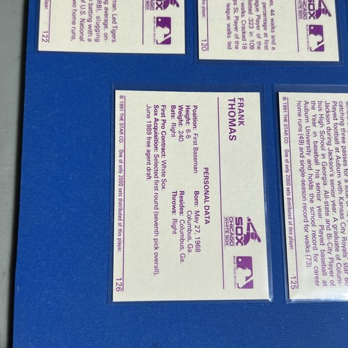🔥1991 STAR CO. RARE SILVER FRANK THOMAS SET ONLY 400 SETS W/Promo💥Ebay POP 1 - Picture 20 of 23