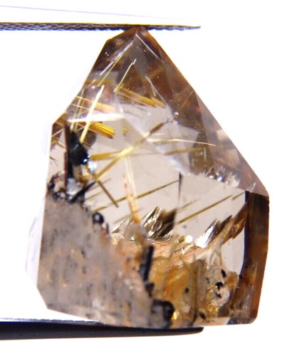 IP21 Rutilated Quartz 43.40ct 20x15x14mm golden needles free form - Picture 2 of 6
