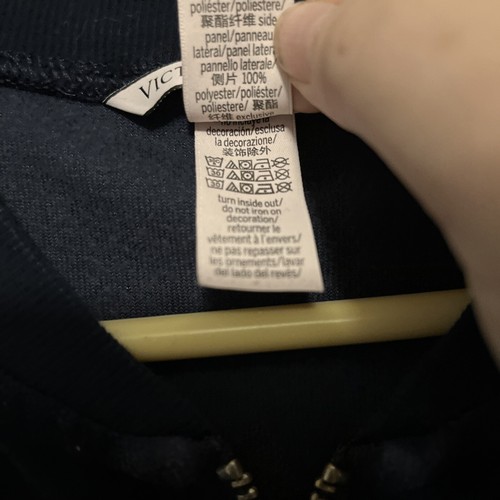 Chaqueta Victoria's Secret Azul Marino Terciopelo con Cremallera Completa Talla XS - Imagen 3 de 7