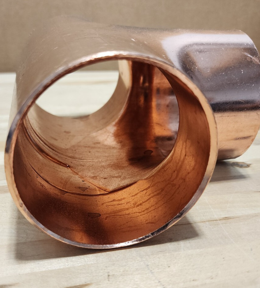 NIBCO 611 9611 3 1/8" OD 3" Copper Tee CxCxC Wrot Pressure Fitting W-40152