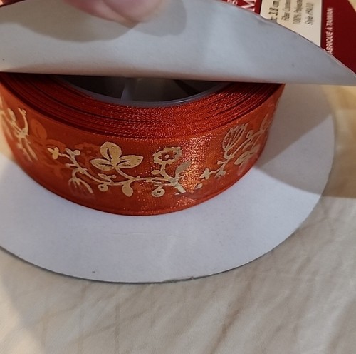 4 Rolls Fall Kirkland Wire-edged Ribbon, Approx 98 yards - Picture 5 of 10