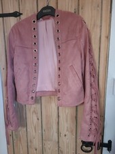 House Of CB. Pink faux suede jacket. Sz M.
