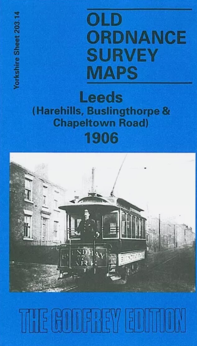 MAP OF Leeds (Harehills & Buslingthorpe) 1906 Yorkshire Sheet 203.14 NEW