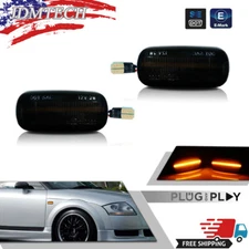 2pc For Audi A3 A4 A6 S4 S6 RS4 Amber LED Front Bumper Side Marker Signal Lights