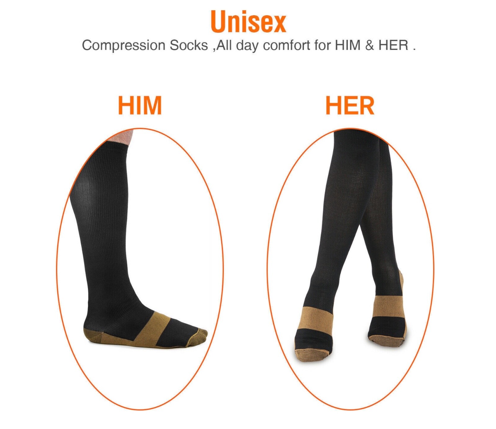 Compression Socks AntiSwelling AntiFatigue Flight Sock Unisex UK