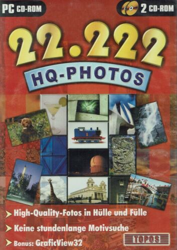 22.222 HQ-Fotos / 2 PC CD-ROM Photos High Quality win95 98 ME XP NT 20 Deutsch - Imagen 1 de 2