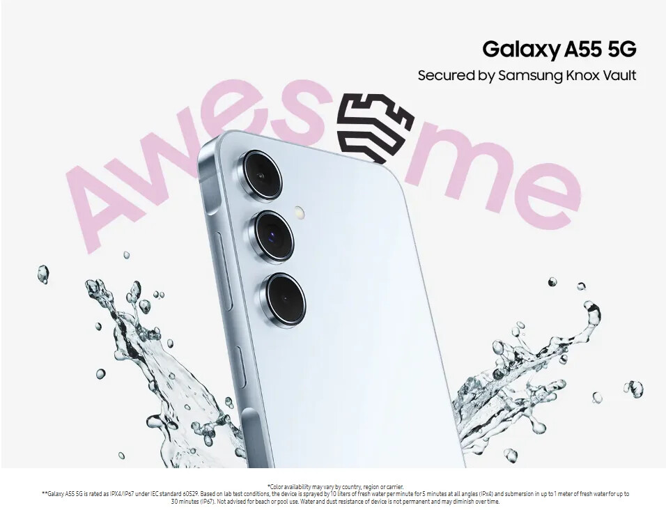 Samsung Galaxy A55 5G avec double SIM et 8Go de RAM pour le multitâche