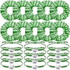 20 Pcs Cheerleader Bracelet Cheer Sport Hair Scrunchies Cheerleader Green