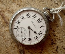 Hamilton 974 Pocket Watch, Extensive Rebuild, Running Well, Mint Dial