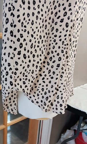 Leopard Print Tunic Shirt Womens Sz L 3/4 Sleeve Shirt NWT Tab Sleeve Animal - 第 7/9 張圖片