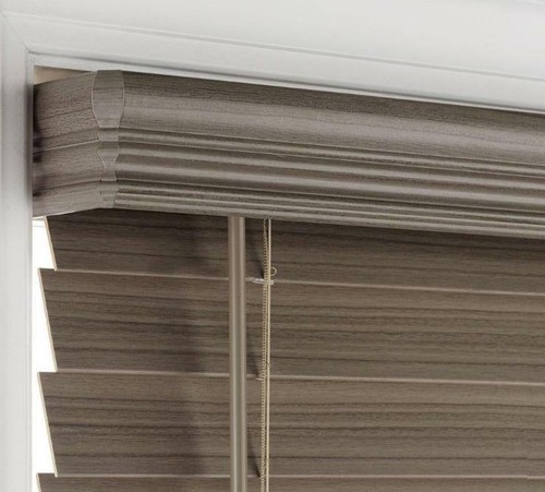 Treibholz grau kabellos Raumverdunkelung 2,5" Holzimitat Jalousie 30,5" Breite x 72" Länge Fenster - Bild 2 von 7