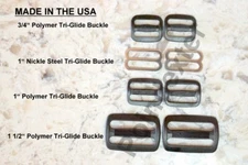 1 Inch, Tri-Glide Buckle, OUT OF BUSINESS FINAL SALE your Color Choice, NEW USA