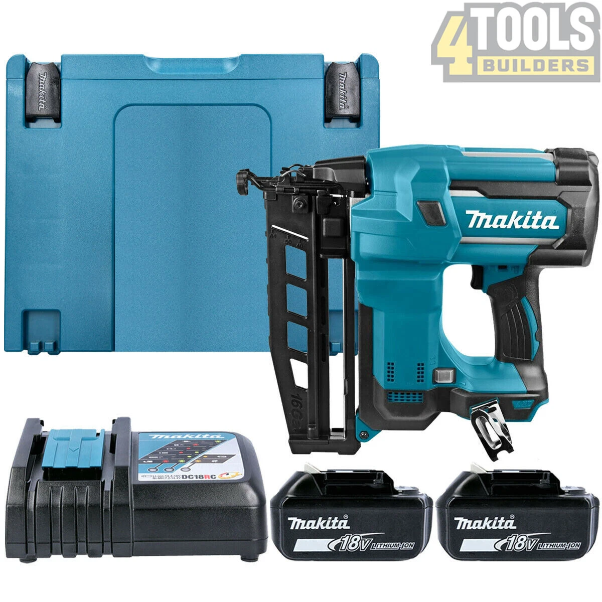 Makita DBN600 18V LXT 16G Finishing Nailer 2 x 5.0Ah Batteries