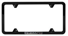 Audi Black License Plate Frame With Quattro Logo Zaw071801jdx9
