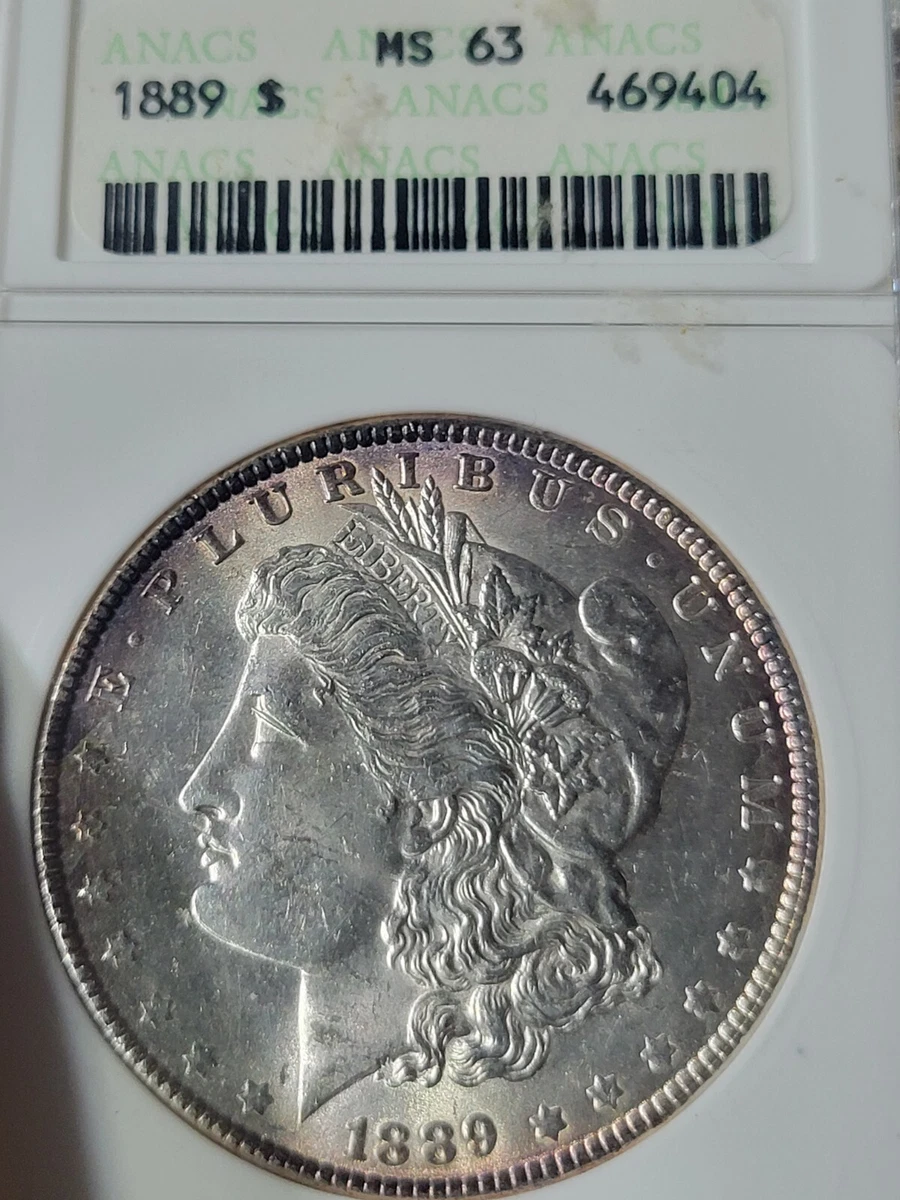 Philadelphia MS 63 Graded 1889 Year Morgan US Dollars (1878-1921