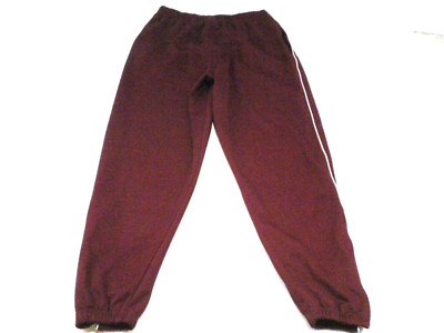 Nike Pants Mens M Crimson Red Ankle Zip Track Joggers Sweatpants Team Drawstring