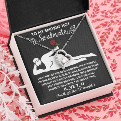 Valentines Heart Necklace For Her, Funny Valentines Gift,  Funny Gift For Her 