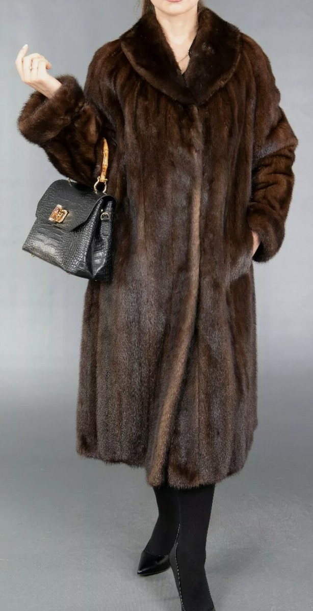 M-XL Super Elegant Real Mink Fur Coat Luxury Softness Beautiful