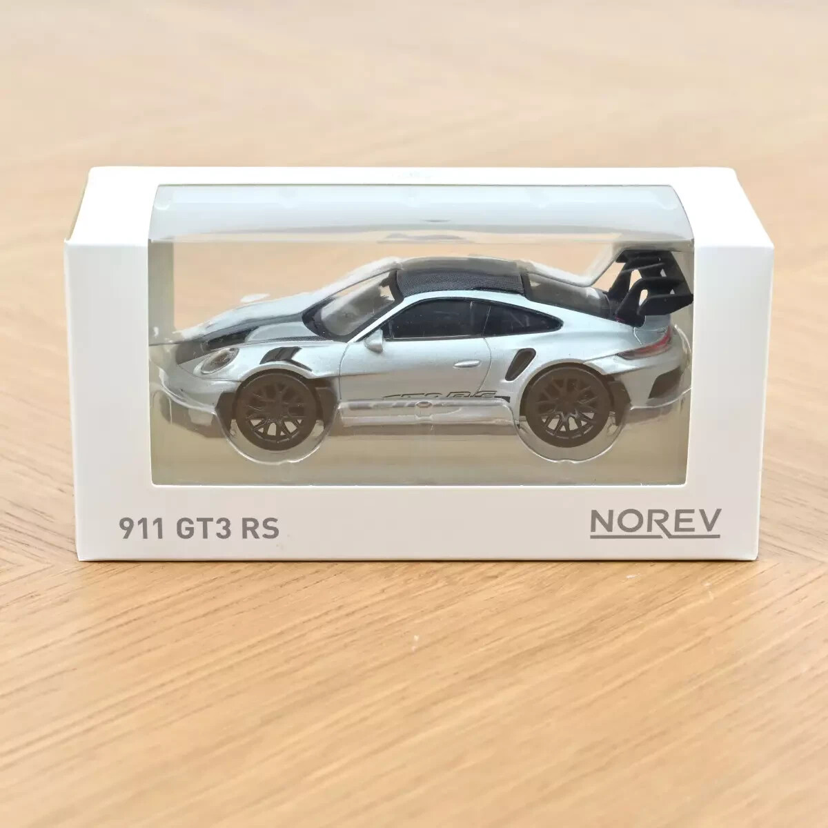1/43 Porsche 911 992 GT3 RS 2022 Silver Black Diecast Model Car by