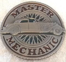 Vintage Metal Belt Buckle Master Mechanic