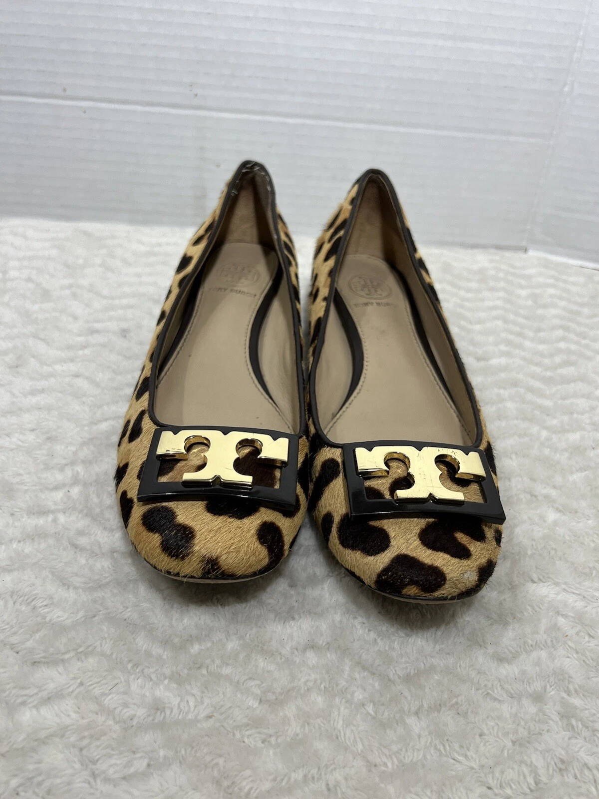 Pompa logo capelli di polpaccio donna Tory Burch Gigi 5 5 milioni in tacchi punta tonda leopardata $328