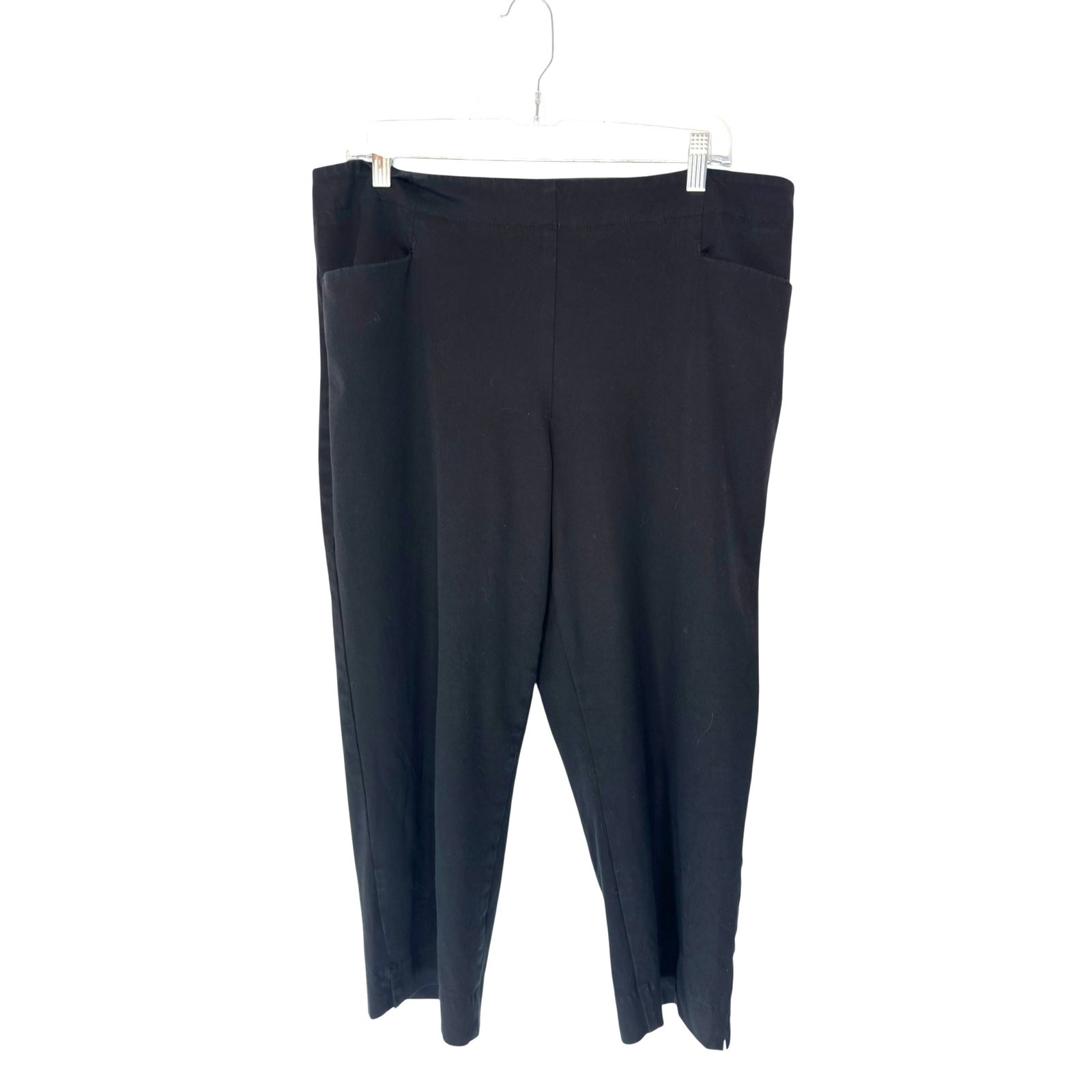 Talbots Capri Pants Heritage Black Basic Side Zip… - image 1